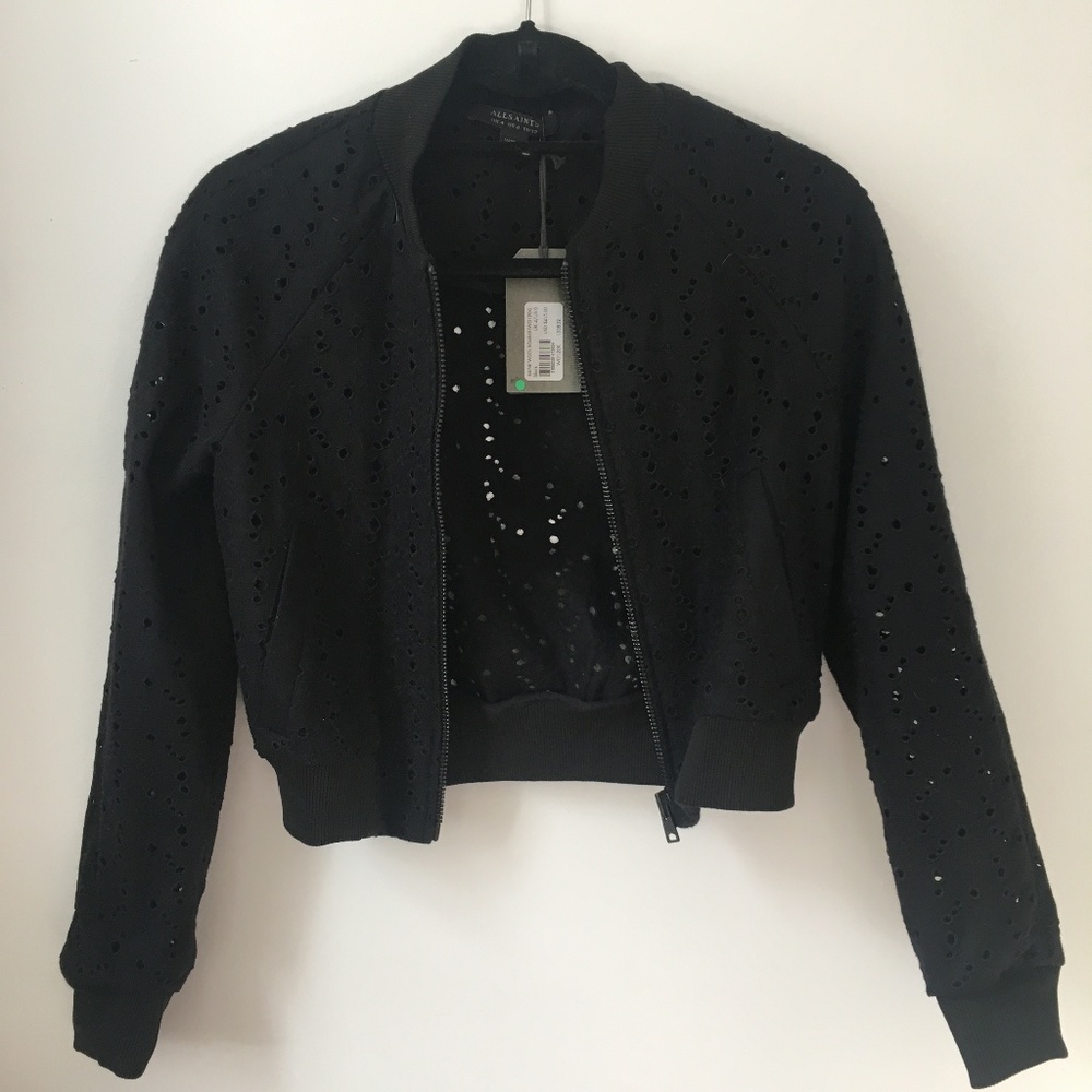 ALLSAINTS Baine Wool Bomber Jacket NWT